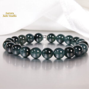 Deep Blue Guatemalan Jadeite Bracelet