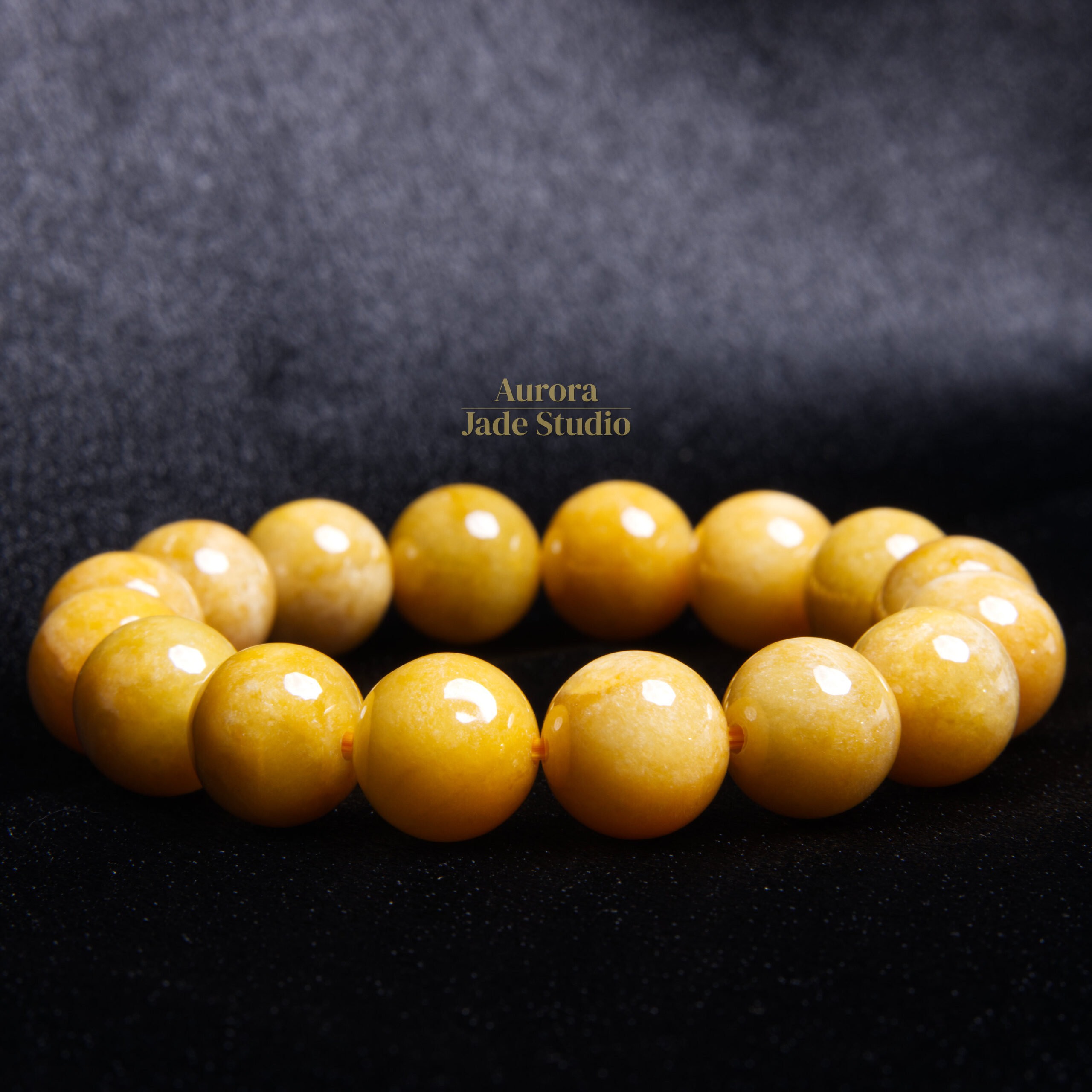 Golden Yellow Burmese Jadeite Bracelet — 13.2–13.3mm | GIT Report - Image 7
