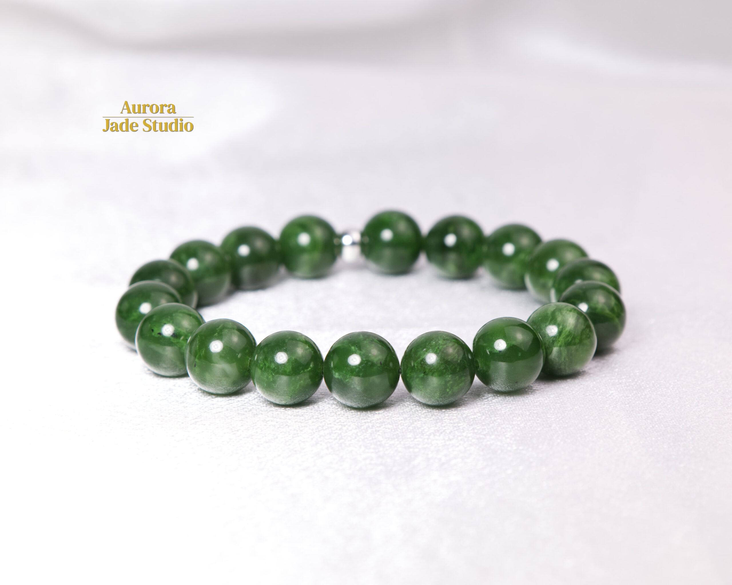 Natural Nephrite Jade Bracelet - 12mm
