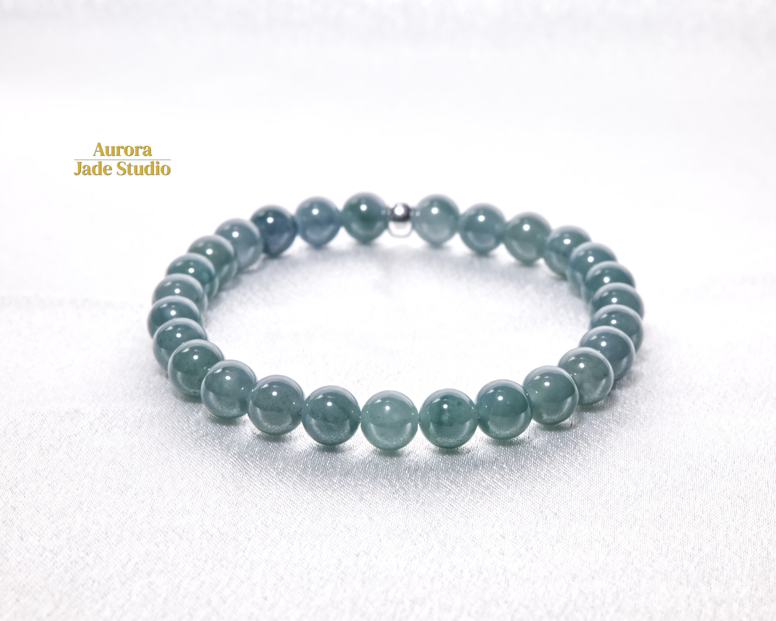 Blue Jadeite Bracelet (8mm, 8")