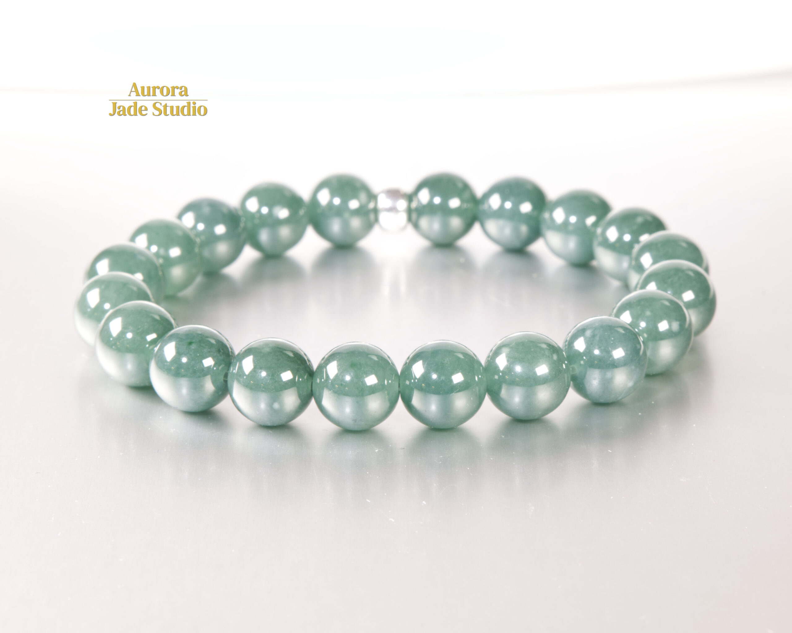 Guatemalan Blue-Green Jadeite Bracelet