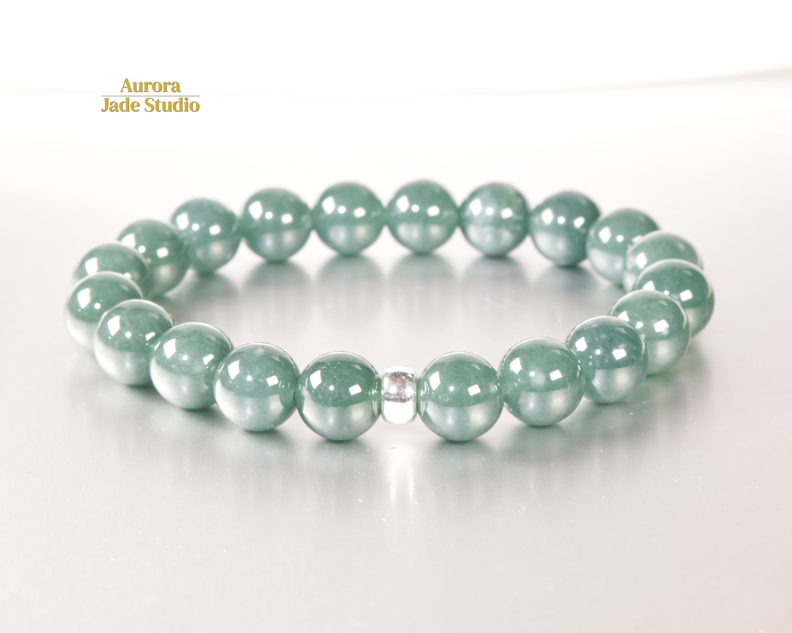 Guatemalan Blue-Green Jadeite Bracelet - Image 5