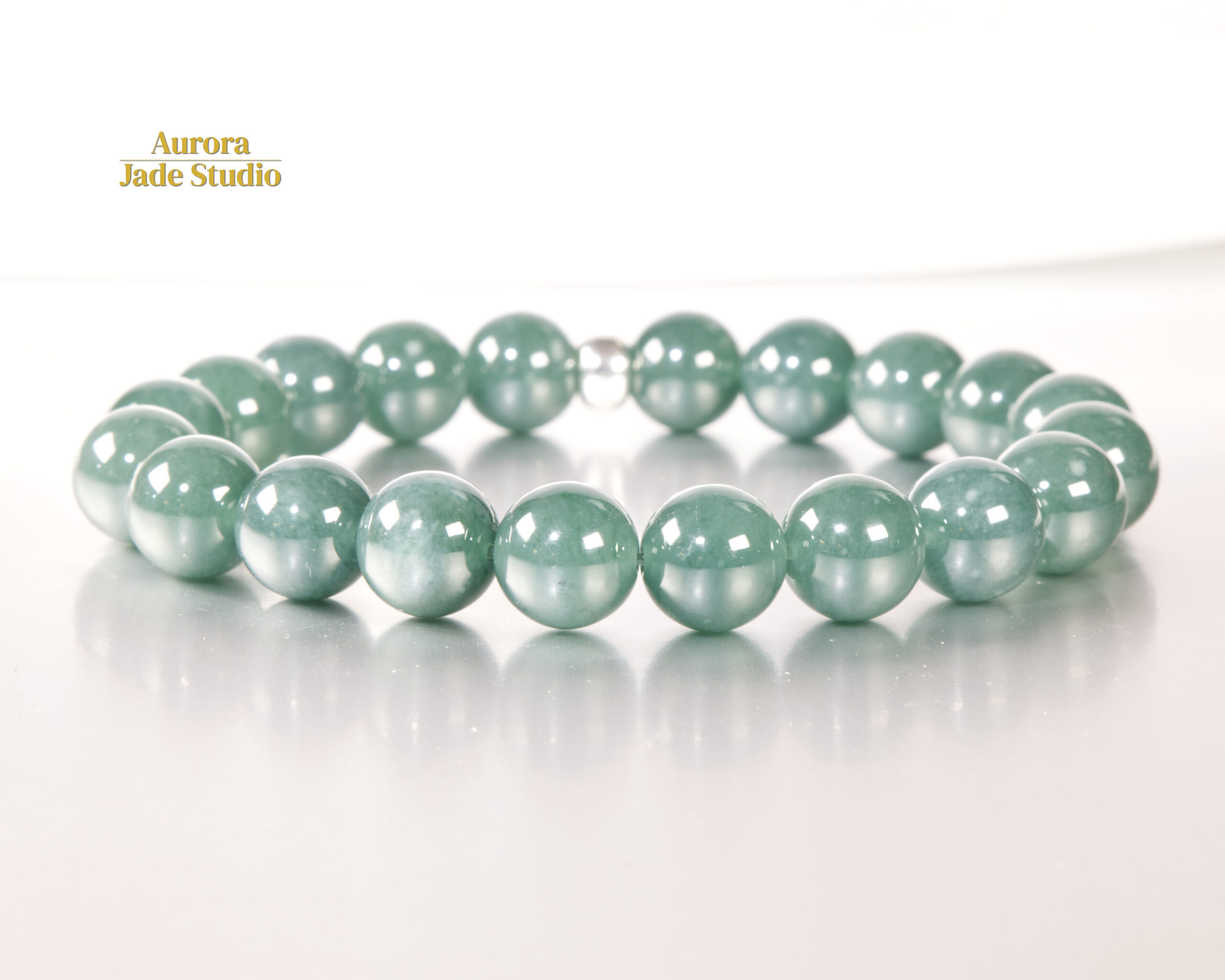 Guatemalan Blue-Green Jadeite Bracelet - Image 6