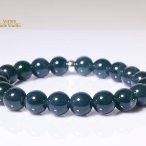 Natural Ocean Blue Guatemalan Jadeite Bracelet