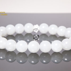 White Nephrite Jade Bracelet – 10 mm