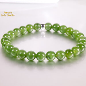 Green Nephrite Jade Bracelet – 8 mm