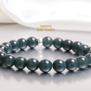 Natural Guatemalan Jade Bracelet – AA Grade | 9.7 mm | 8.25 inches