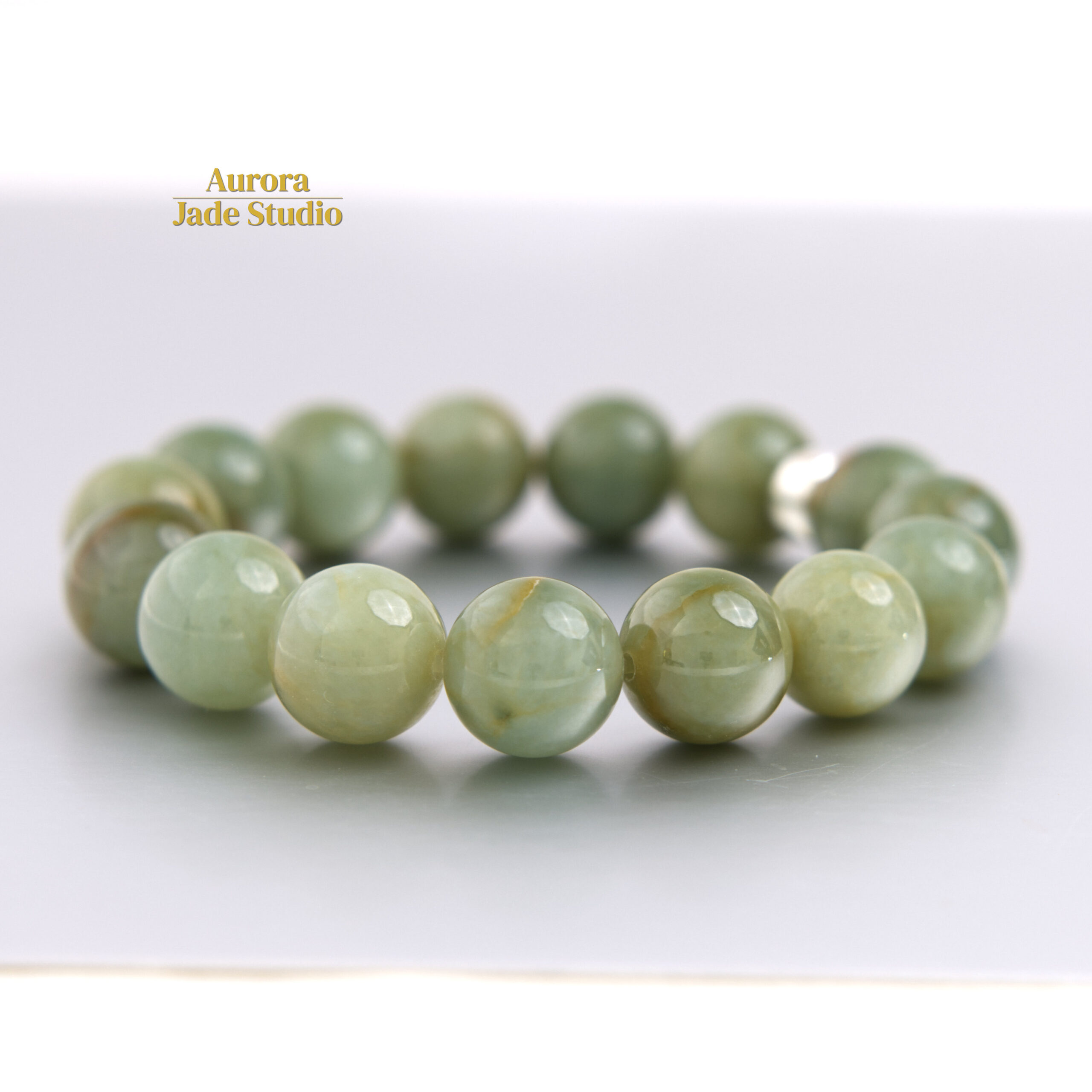 Natural Burmese Jadeite Bracelet – Celadon Green Statement Piece - Image 3