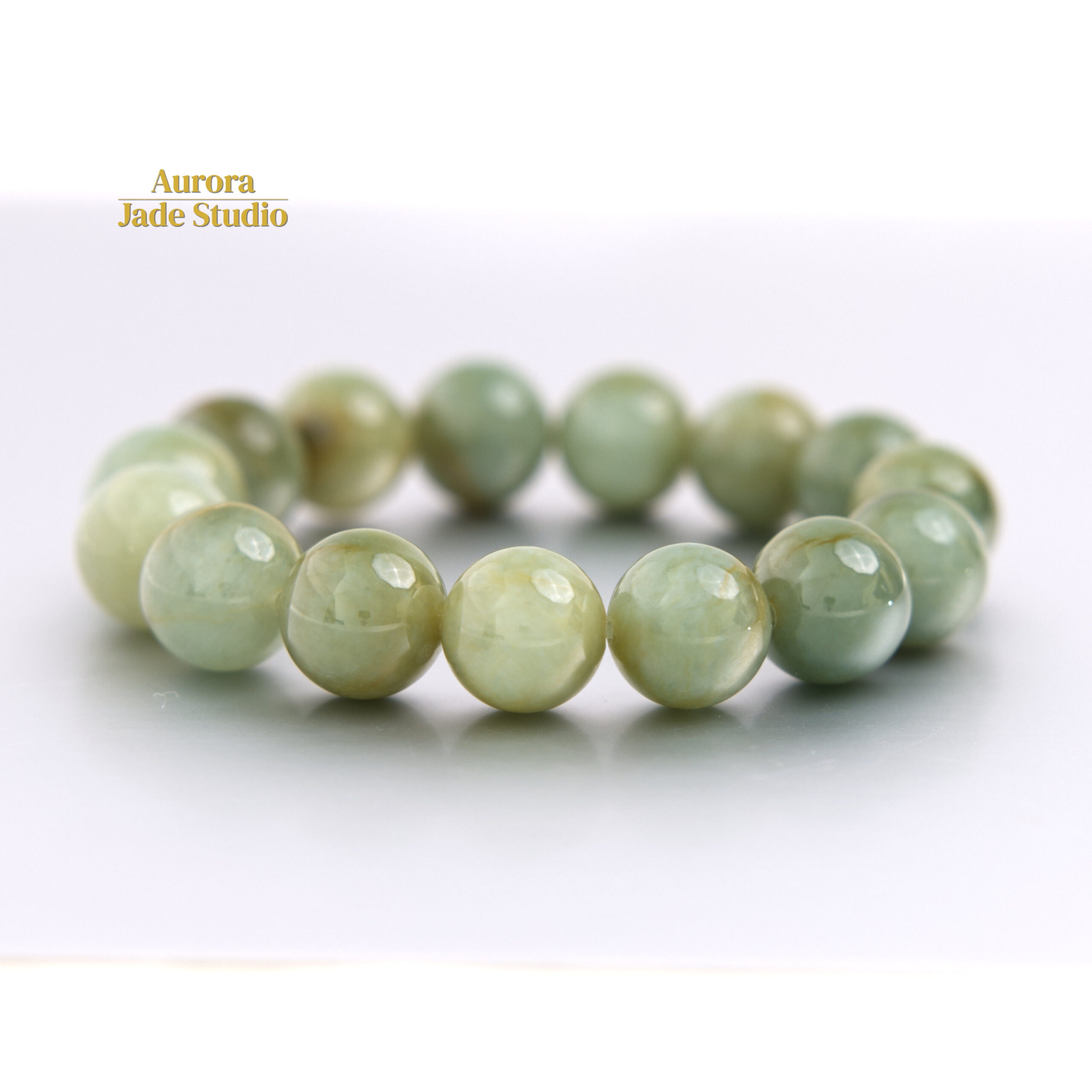 Natural Burmese Jadeite Bracelet – Celadon Green Statement Piece - Image 4