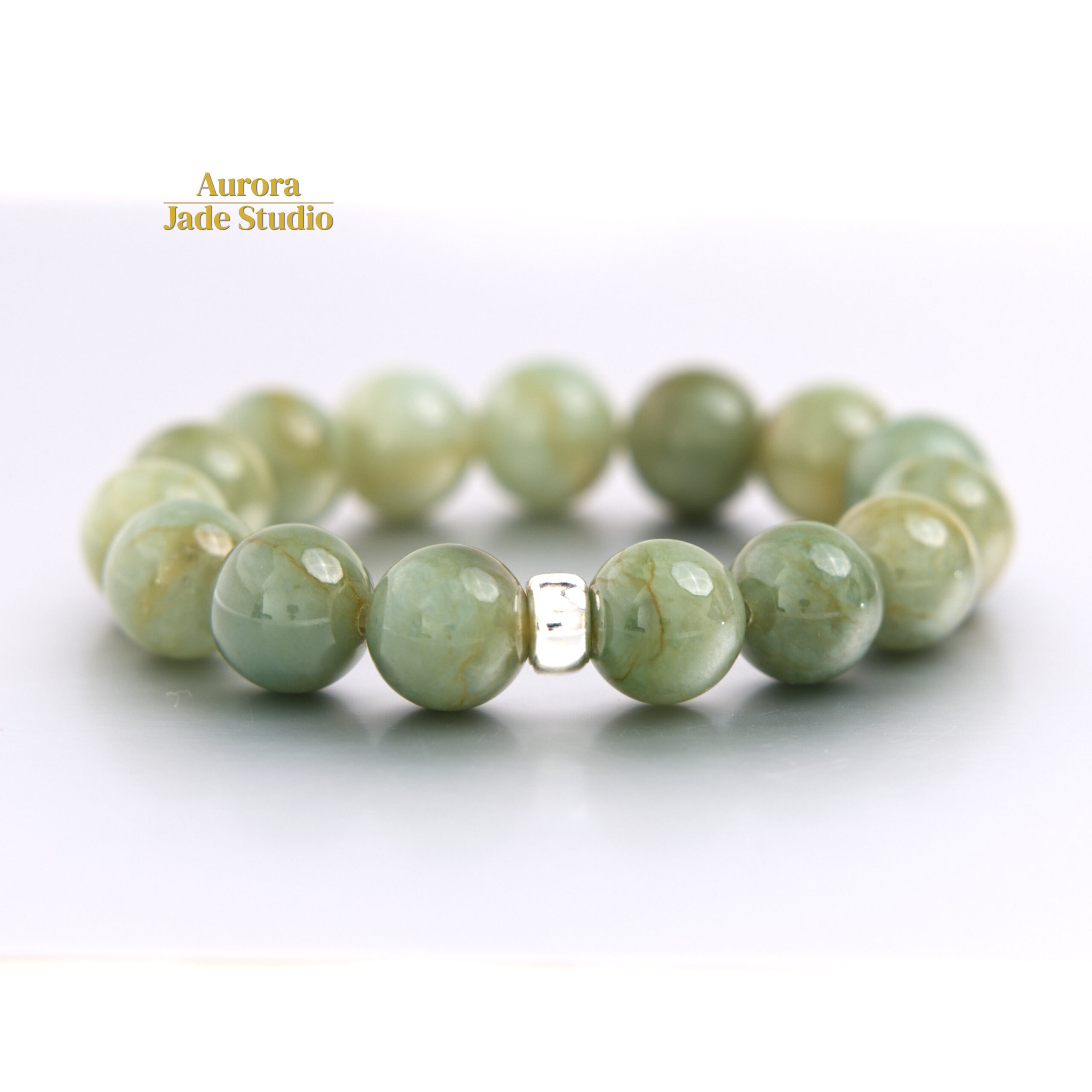 Natural Burmese Jadeite Bracelet – Celadon Green Statement Piece - Image 5