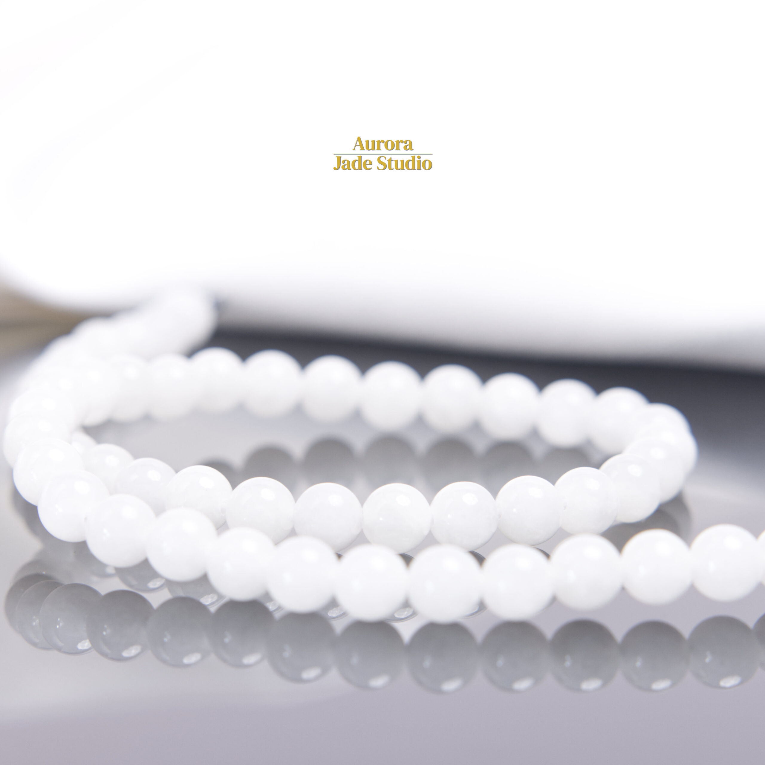 Natural White Nephrite Jade Necklace – 8mm | 17.5 Inches | Minimalist White Jade Jewelry - Image 6