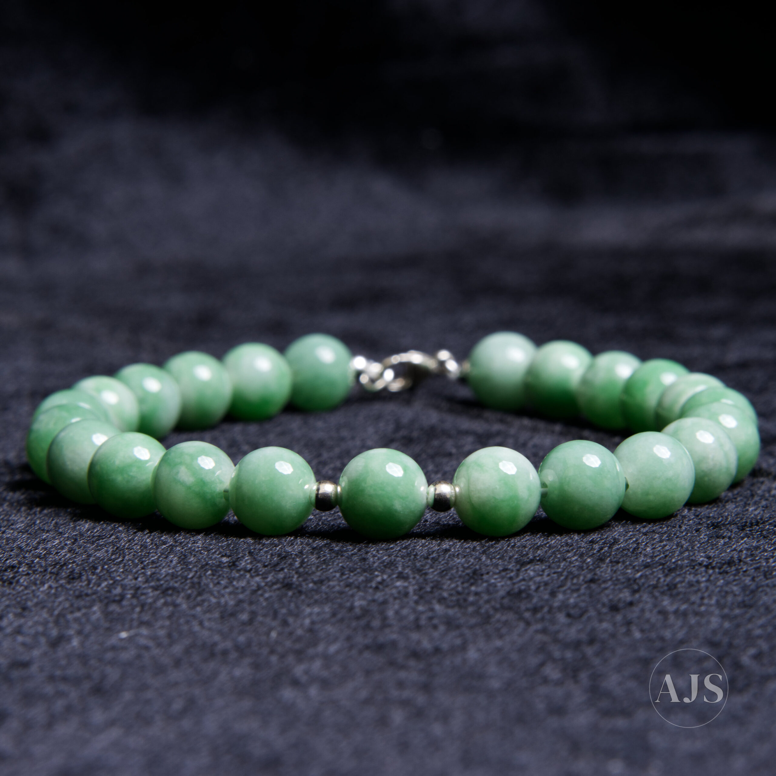 Burmese Jadeite Bracelet – Type A Soft Green 8.6–8.9mm Jade
