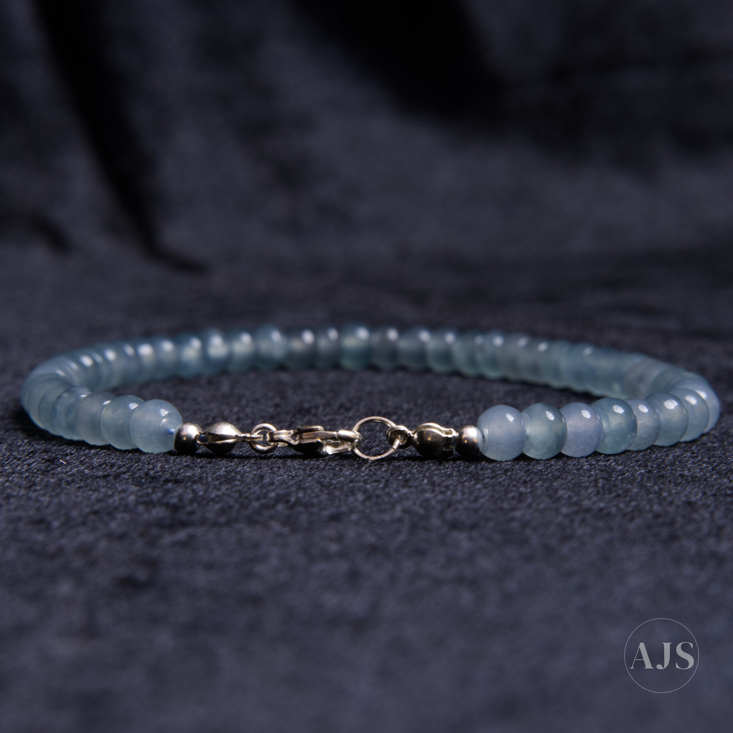 Ocean Blue Guatemalan Jadeite Bracelet – Type A Jadeite, 5.2–5.4mm - Image 4